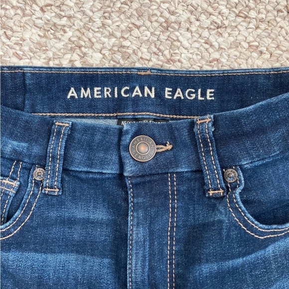 American Eagle Dark Wash Jean Shorts - Picture 2 of 4